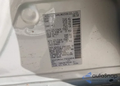 2019 Nissan Rogue Sl from USA, damaged, VIN 5N1AT2MVOKC705004